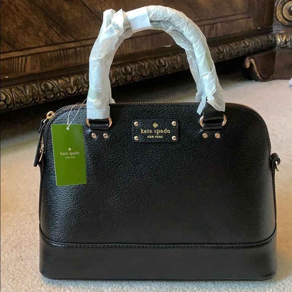 kate spade Handbags - Kate Spade Purse NEW Black Gold